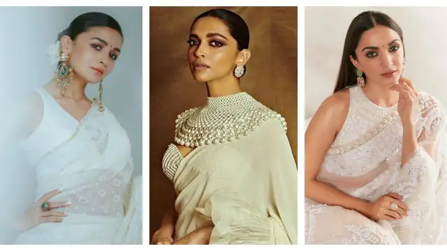 Alia Bhatt, Deepika Padukone to Kiara Advani: 5 Celeb-approved white saree looks for the wedding season