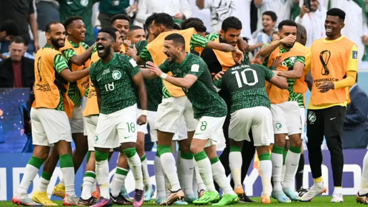 Saudi Arabia declared a national holiday after its football team won 2-1 against Argentina at the FIFA World Cup. (Image: SPORTSbible)