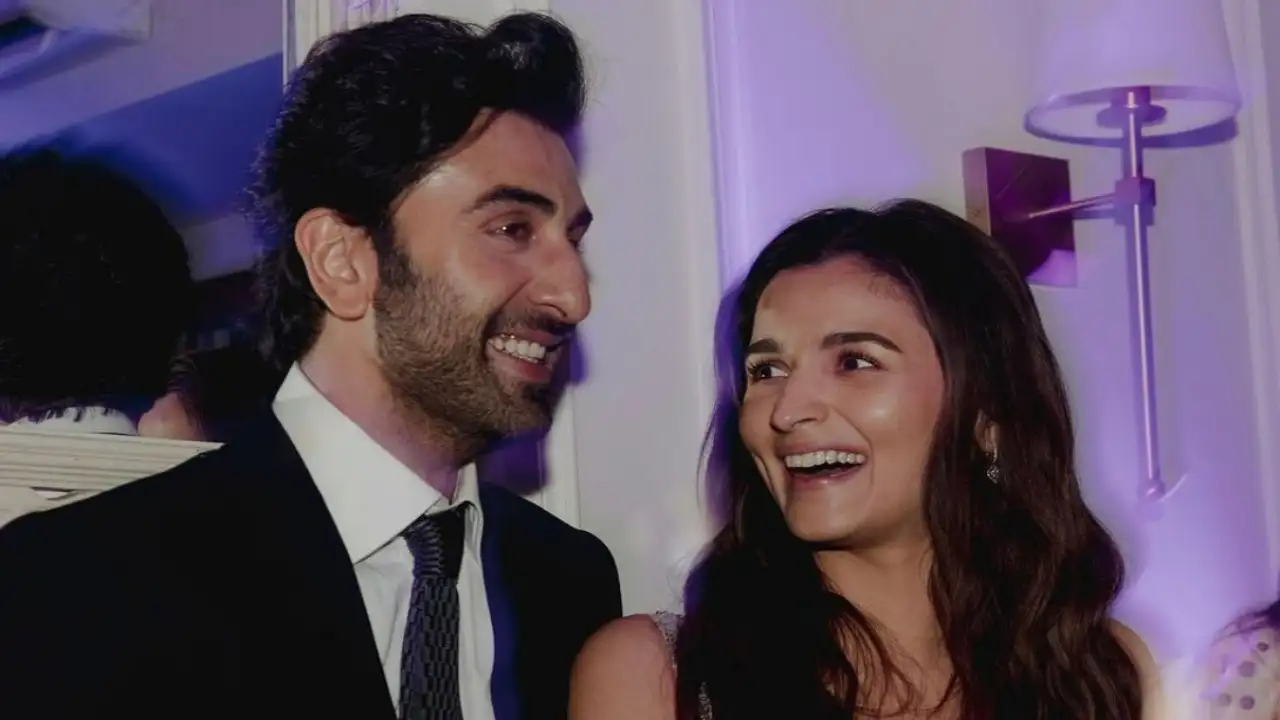 Picture courtesy: Alia Bhatt Instagram Alia Bhatt and Ranbir Kapoor's pic from their wedding bash