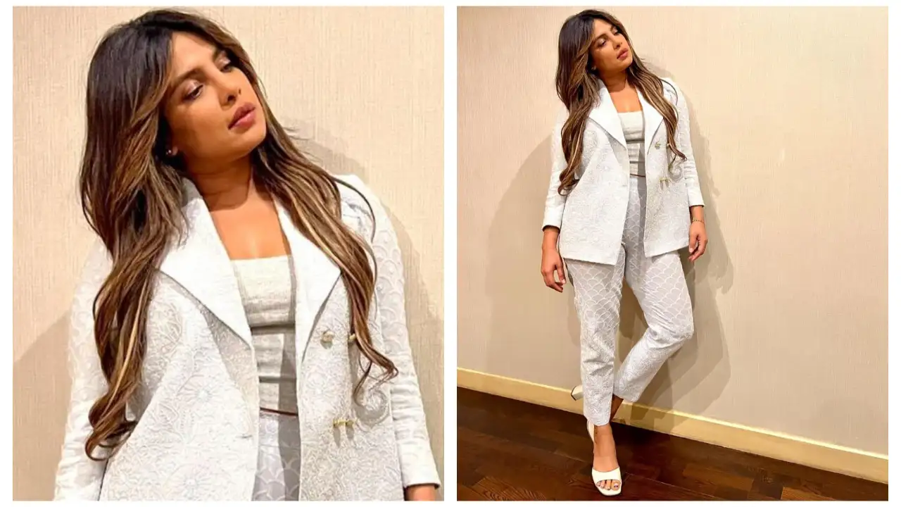 Priyanka Chopra in Anjul Bhandari pantsuit proves there’s power in pastels Priyanka Chopra in Anjul Bhandari pantsuit proves there’s power in pastels