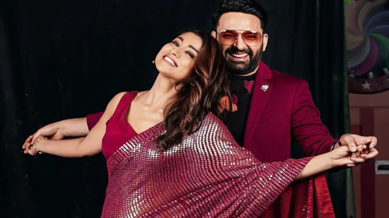 Kapil Sharma twins in maroon with Drishyam 2 star Shriya Saran (Pic Credit: Simran Gill) Kapil Sharma twins in maroon with Drishyam 2 star Shriya Saran (Pic Credit: Simran Gill)