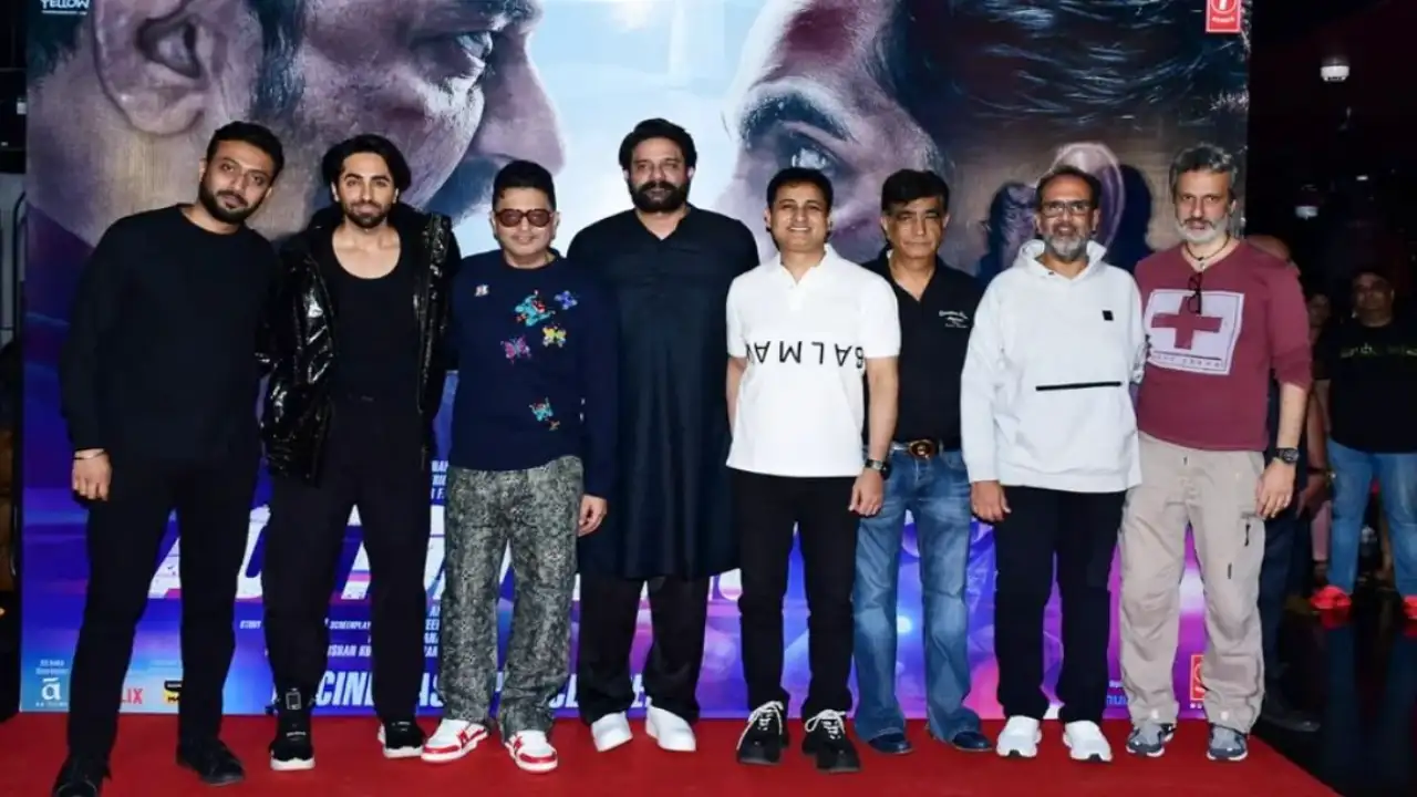 Celebrities attend the special trailer preview of An Action Hero. (Image Credits: Viral Bhayani)