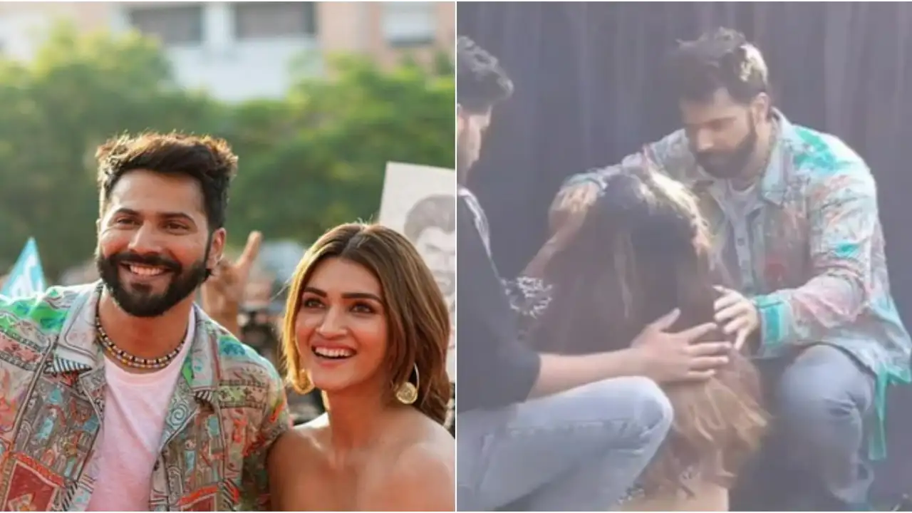 Picture courtesy: Kriti Sanon Instagram Varun Dhawan and Kriti Sanon promote Bhediya in Jaipur