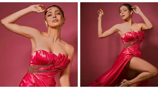 Malaika Arora in Dar Sara hot pink satin number sets a benchmark for bold and feminine dressing 