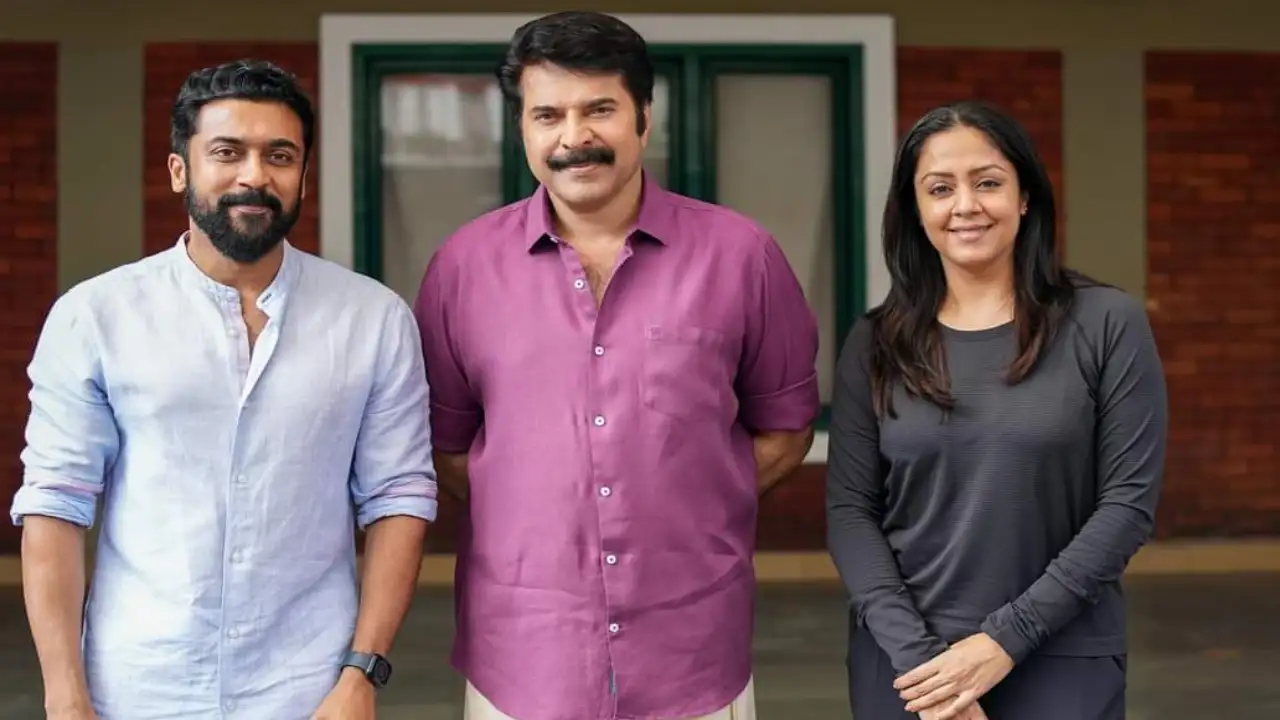 Suriya visits wife Jyothika on the sets Photo Courtesy: (Twitter)