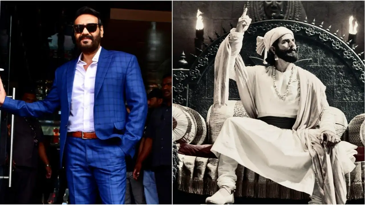 Picture courtesy: Ajay Devgn Twitter / APH Images Ajay Devgn looks dapper / Akshay Kumar's first look as Chhatrapati Shivaji Maharaj