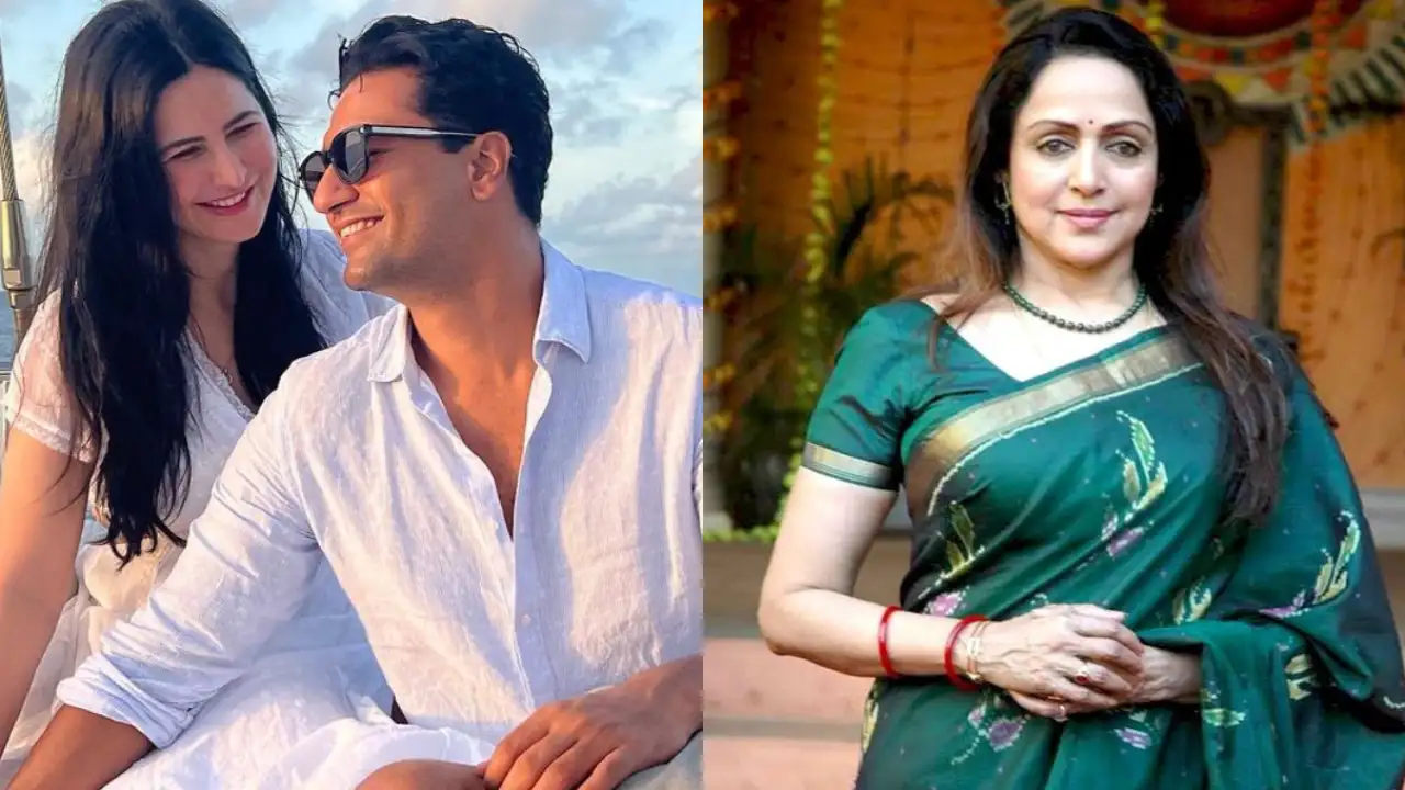 A collage of Vicky Kaushal, Katrina Kaif and Hema Malini A collage of Vicky Kaushal, Katrina Kaif and Hema Malini