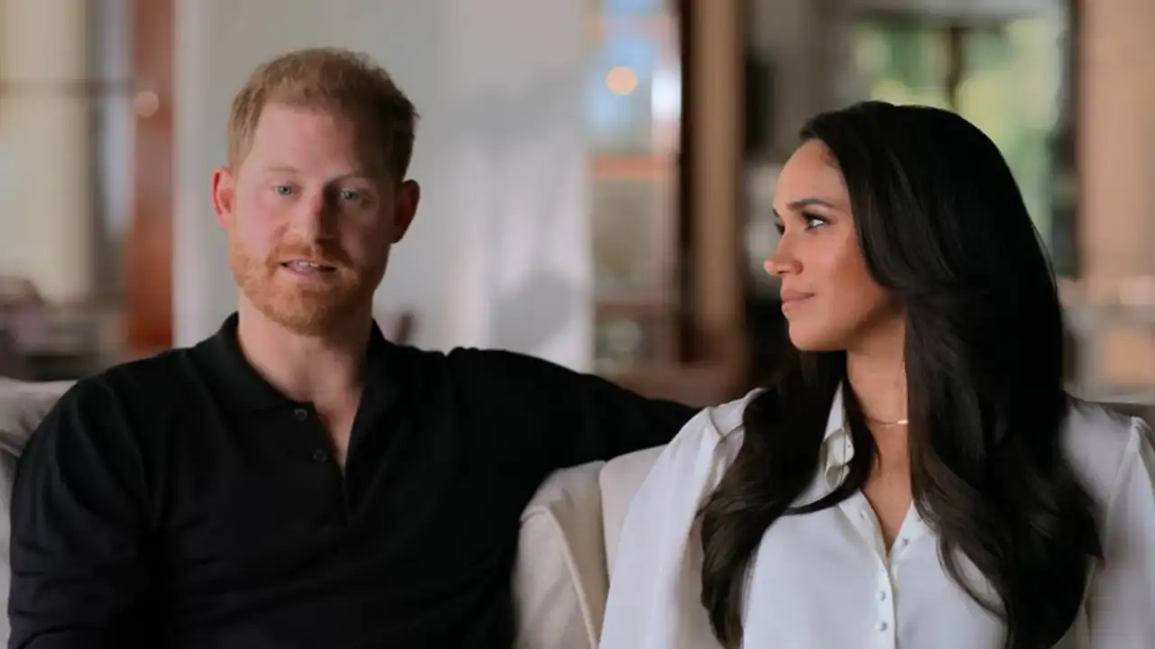 Image credits: A screengrab from Harry and Meghan official trailer YouTube Harry and Meghan, Meghan Markle, Prince Harry