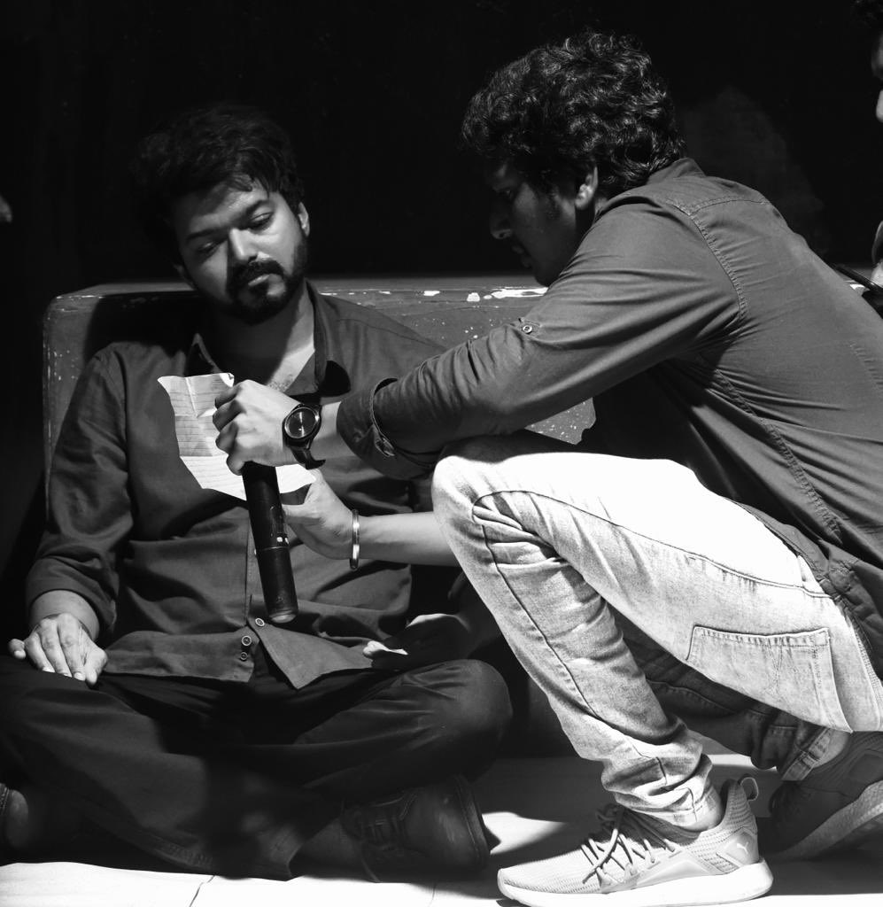 Thalapathy Vijay and Lokesh Kanagaraj on the sets of Master 