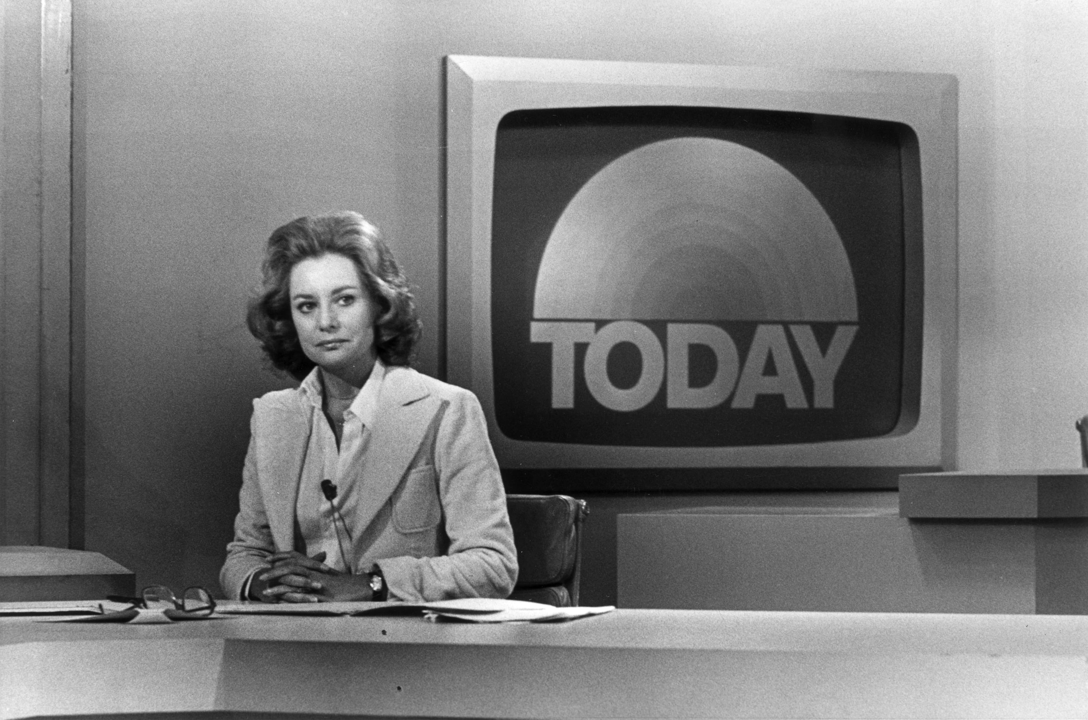Young Barbara Walters on her show