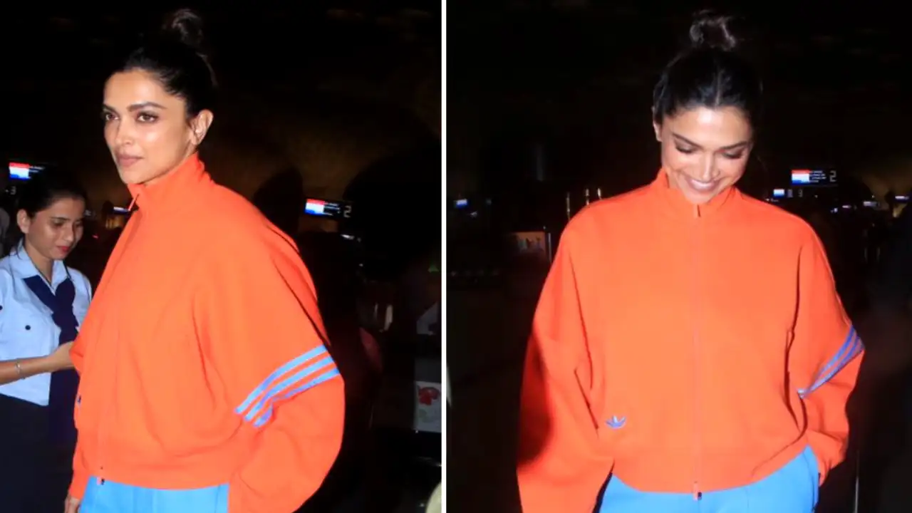Deepika Padukone's Adidas track jacket and pants are high on colour; Here's how much they cost