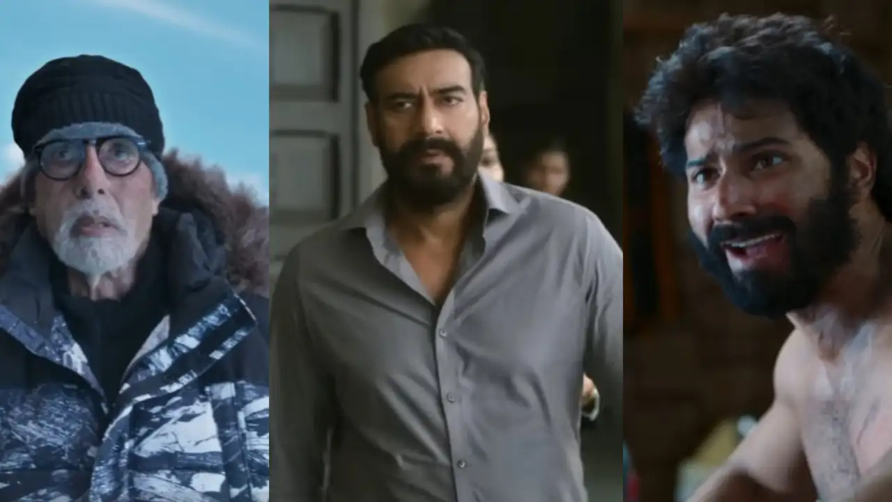 Drishyam 2 is the third highest Hindi movie grosser of 2022 (Credit: Yash Raj Films, Panorama, Jio Studios YouTube channel) Amitabh Bachchan, Ajay Devgn, Varun Dhawan
