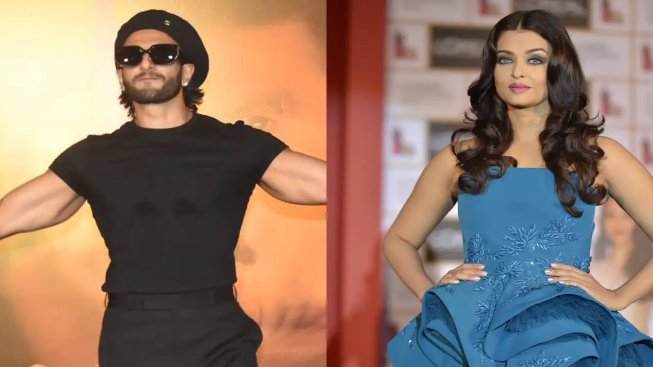 Watch Aishwarya Rai pull Ranveer Singh’s cheeks while he kisses her hands; Here's how Aaradhya Bachchan reacts Watch Aishwarya Rai pull Ranveer Singh’s cheeks while he kisses her hands; Here's how Aaradhya Bachchan reacts