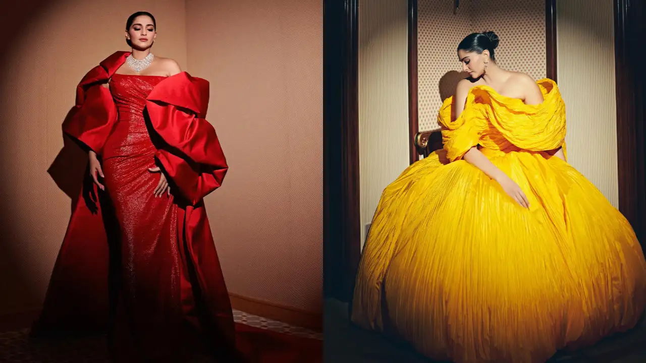 Sonam Kapoor slays the Red Sea Film Festival in yellow Saramrad couture and glittery red Rami Kadi gown