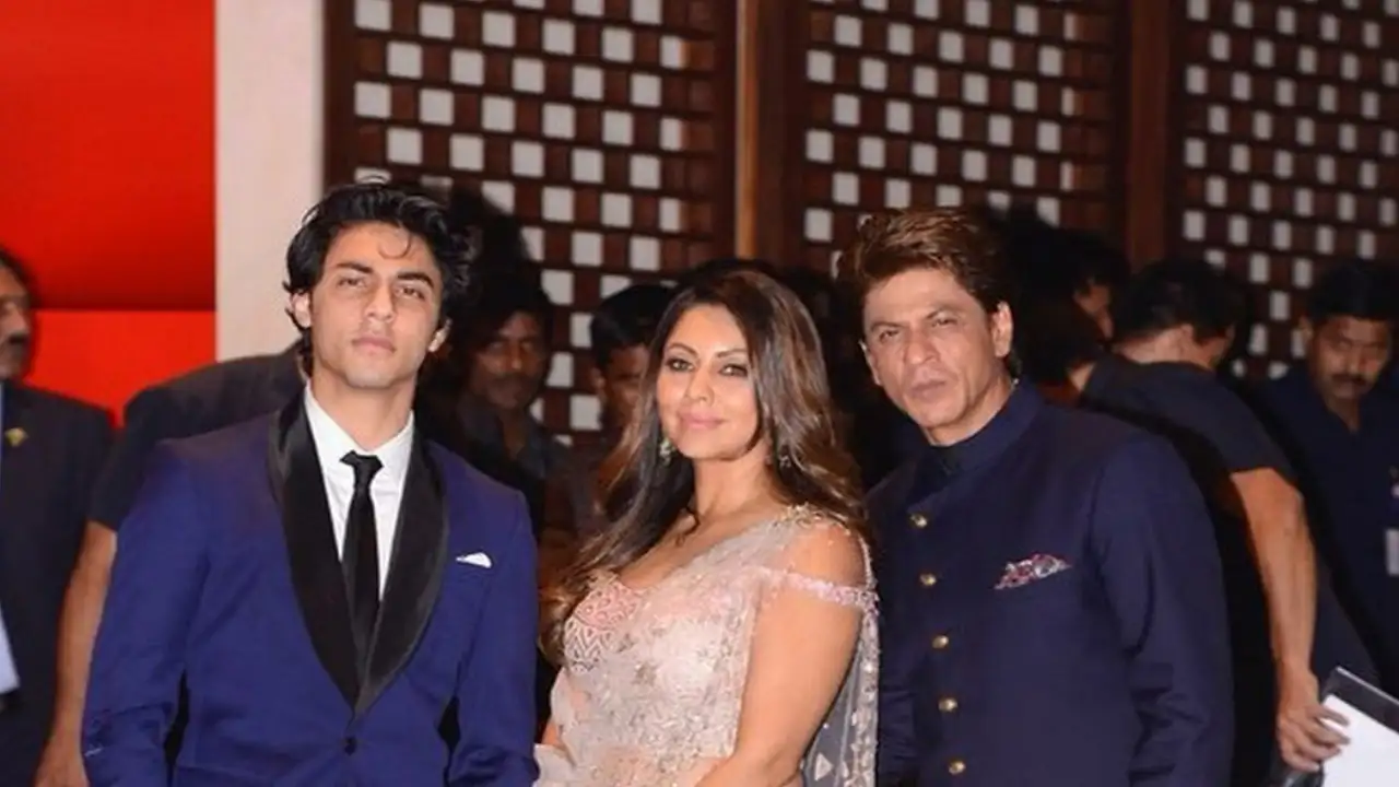 Picture courtesy: Pinkvilla Aryan Khan, Shah Rukh Khan and Gauri Khan pose for a picture