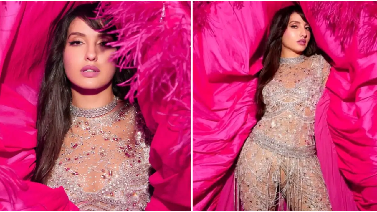 Nora Fatehi's custom Falguni and Shane Peacock jumpsuit proves she takes sparkle wherever she goes Nora Fatehi's custom Falguni and Shane Peacock jumpsuit proves she takes sparkle wherever she goes