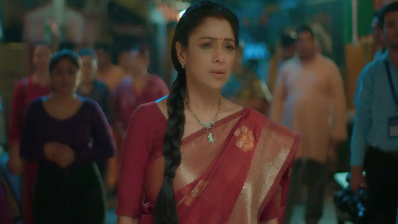Anupama in a still from Anupamaa (Image source: Hotstar) Rupali Ganguly