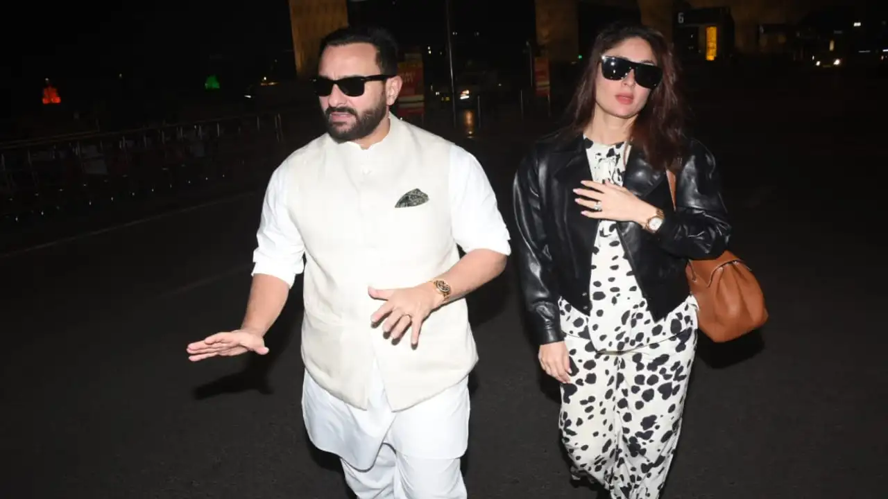 Saif Ali Khan goes Desi while Kareena Kapoor slays in co-ord set at airport, don't miss their in-flight banter Saif Ali Khan goes Desi while Kareena Kapoor slays in co-ord set at airport, don't miss their in-flight banter
