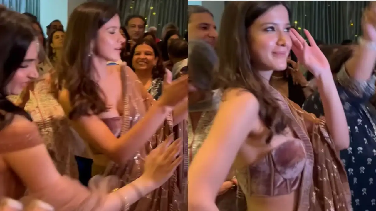 Shanaya Kapoor dancing at the ceremony 