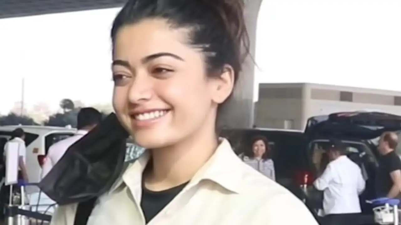 Rashmika Mandanna spotted at the airport in the wee hours Photo Courtesy: (Viral Bhayani)