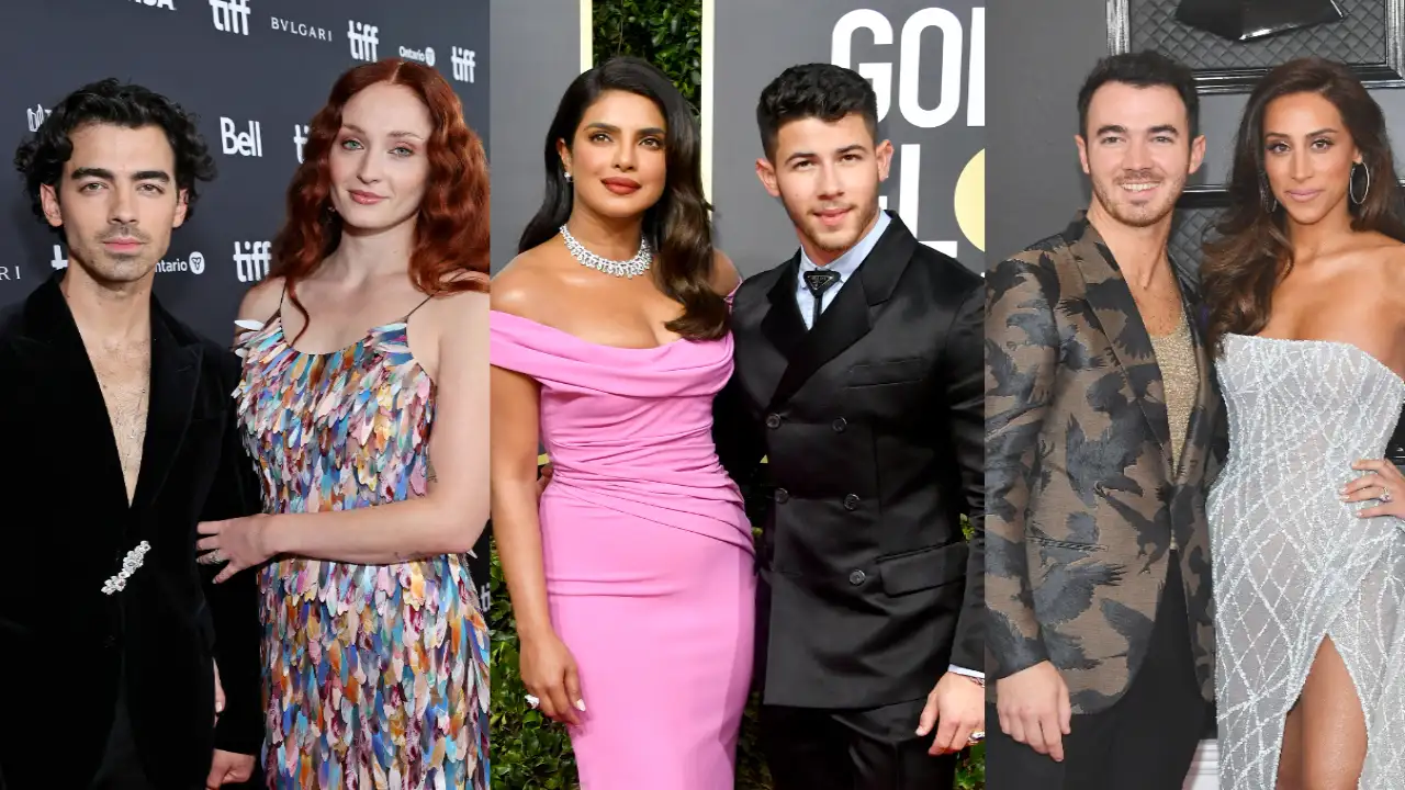 Joe Jonas, Sophie Turner, Priyanka Chopra, Nick Jonas, Kevin Jonas, Danielle Jonas (Images: Getty Images) 