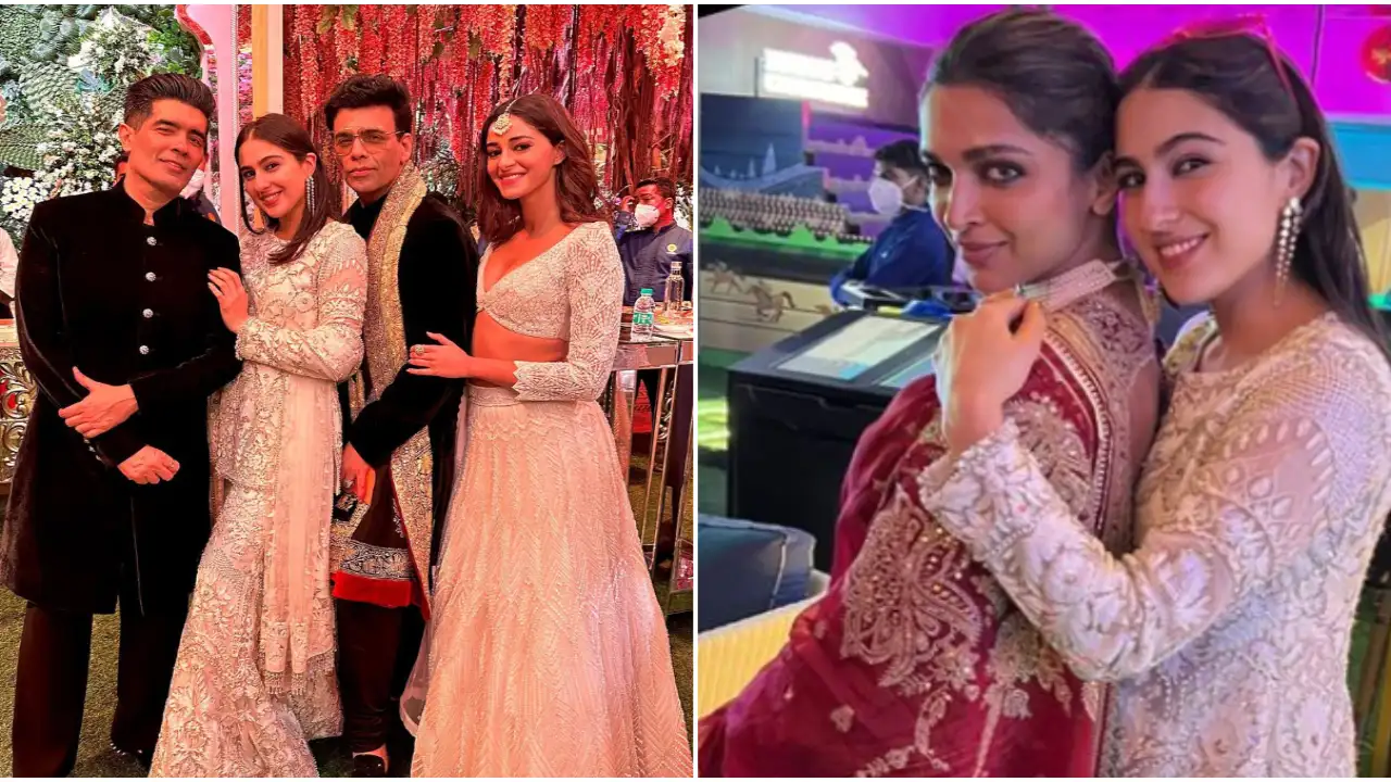 Sara Ali Khan calls Deepika Padukone 'No 1'; Poses with Ananya in INSIDE PICS from Anant-Radhika’s engagement Sara Ali Khan calls Deepika Padukone 'No 1'; Poses with Ananya in INSIDE PICS from Anant-Radhika’s engagement