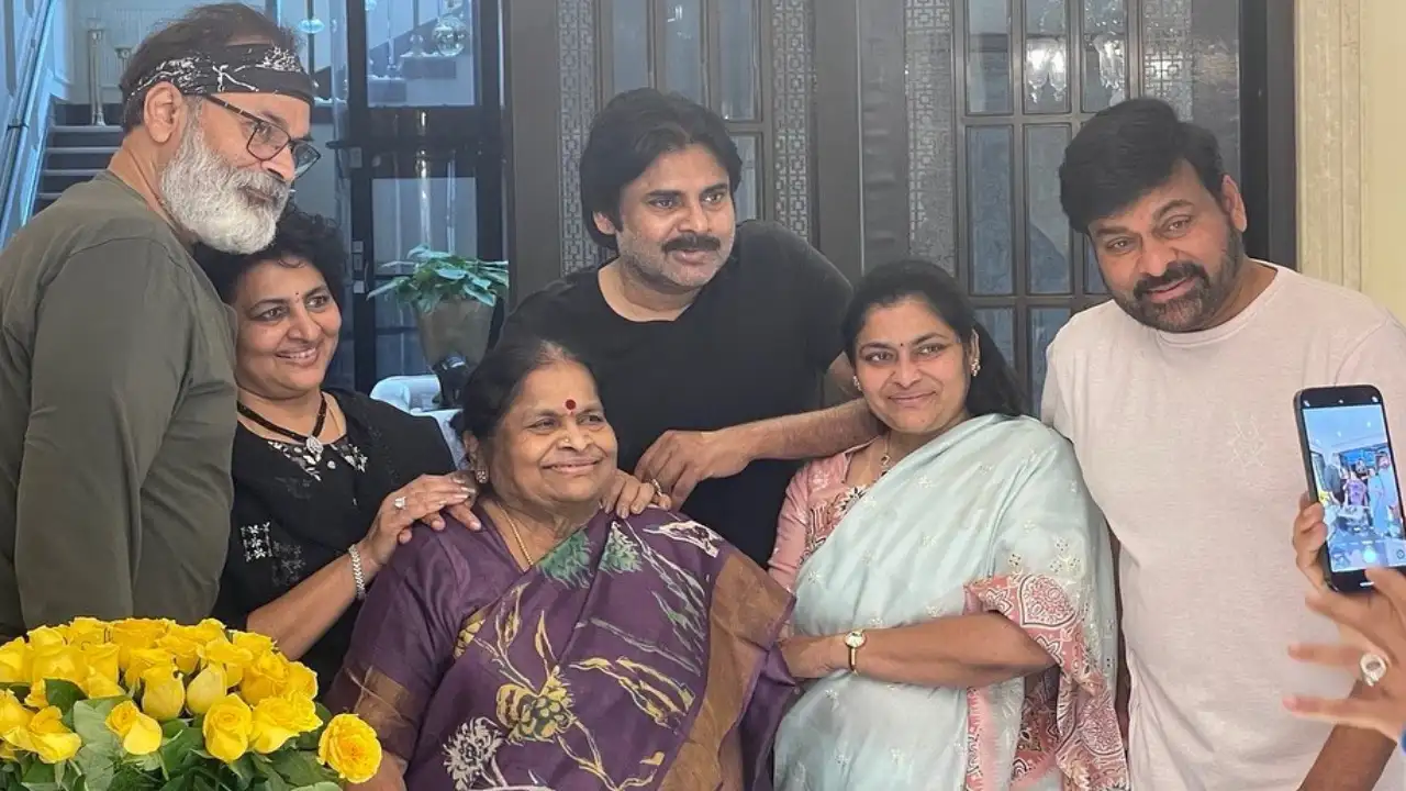 Chiranjeevi's mother's birthday celebration Photo Courtesy: (Chiranjeevi Instagram)