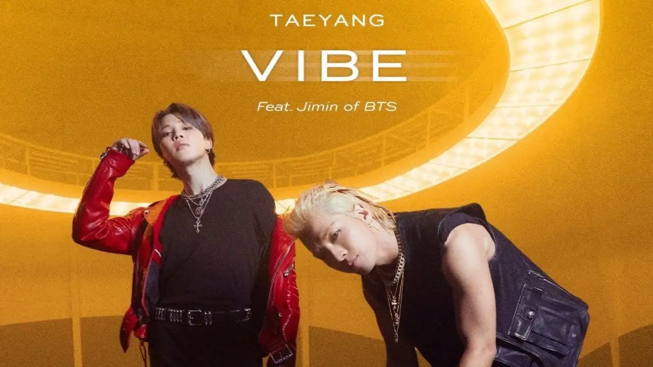 Taeyang and Jimin in 'VIBE' poster