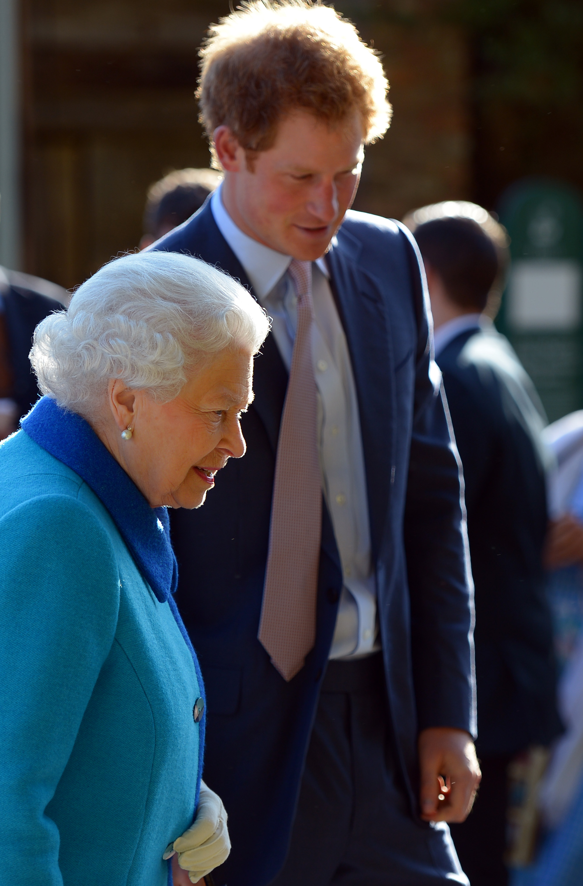 The late Queen Elizabeth II and Prince Harry (Image: Getty Images)