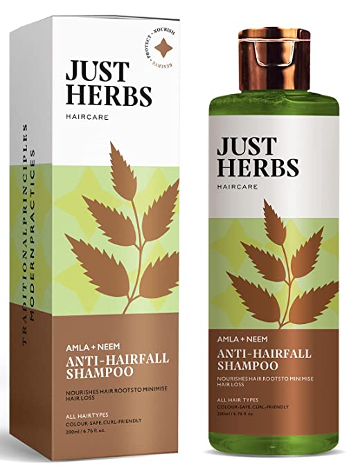 Just Herbs Amla + Neem Shampoo against hair loss