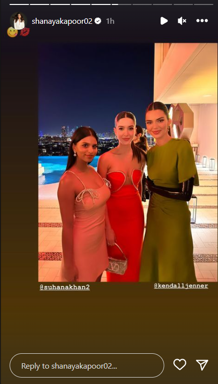 Shanaya Kapoor with Suhana Khan and Kendall Jenner