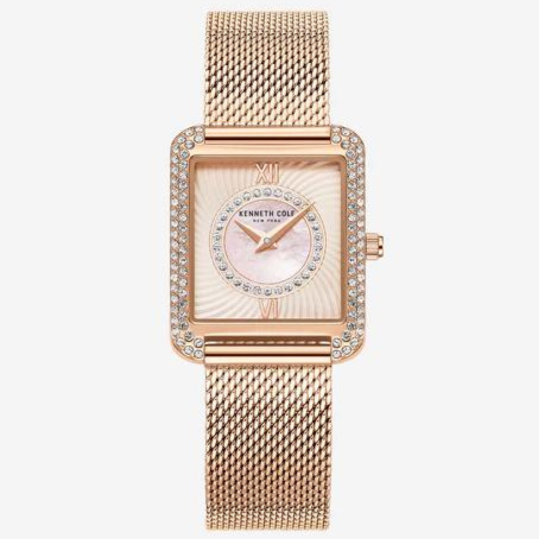 Kenneth Cole Automatic Crystal-Embellished Watch