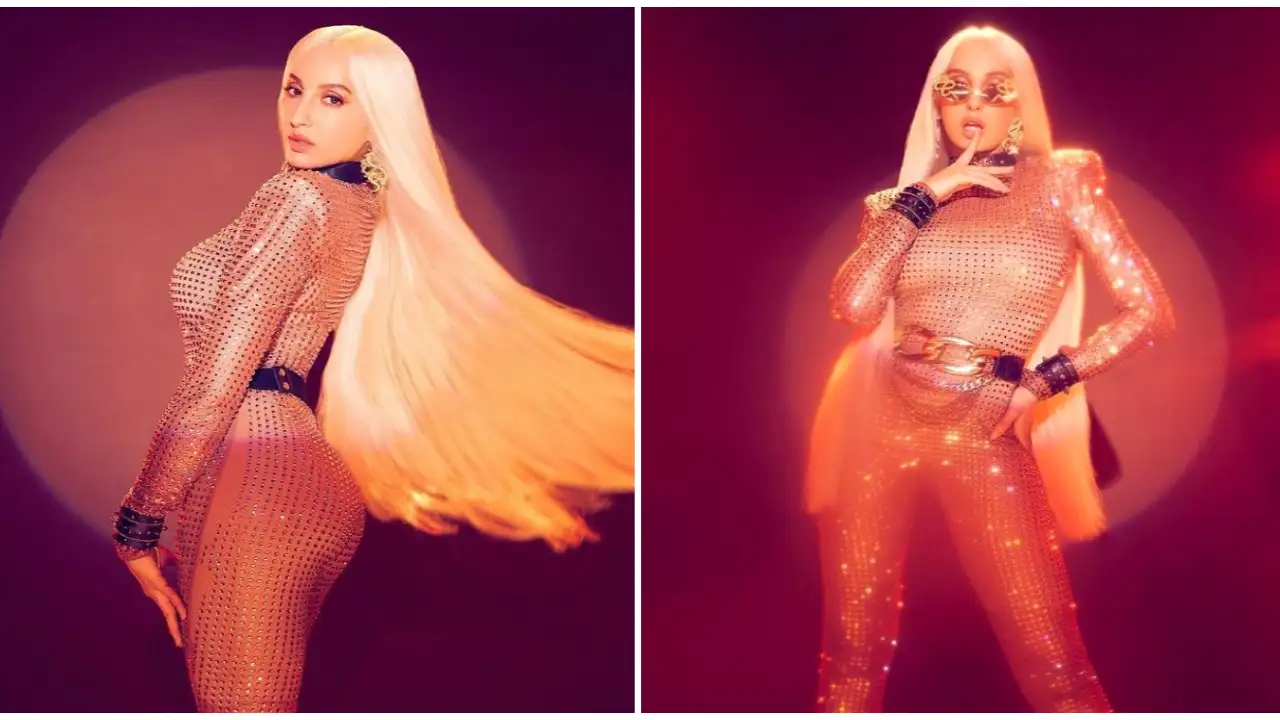 Nora Fatehi's The Blonds jumpsuit reads a sparkly win for a stylish you Nora Fatehi's The Blonds jumpsuit reads a sparkly win for a stylish you