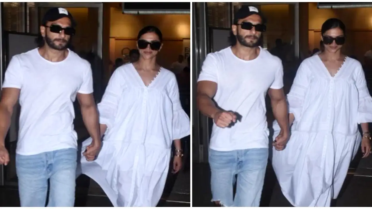 Ranveer Singh and Deepika Padukone in a Joslin Studio dress prove the monochrome trend has their hearts Ranveer Singh and Deepika Padukone in a Joslin Studio dress prove the monochrome trend has their hearts