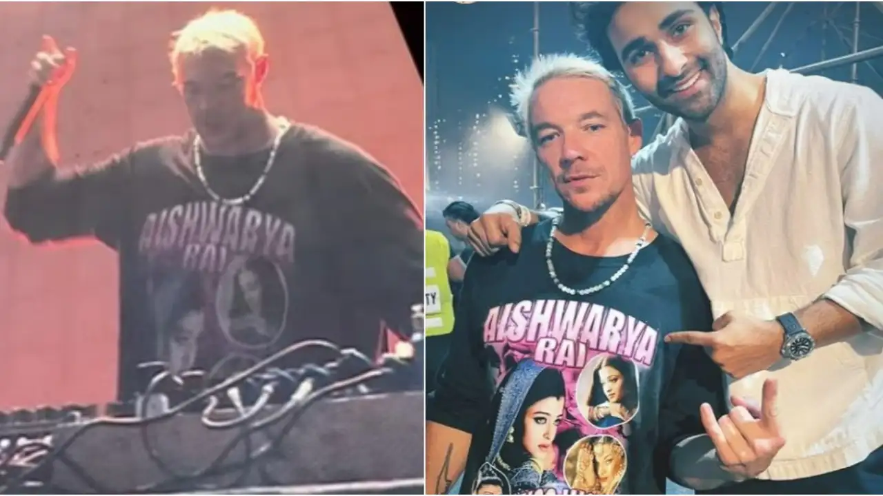 Picture courtesy: Instagram Diplo wears Aishwarya Rai's t-shirt