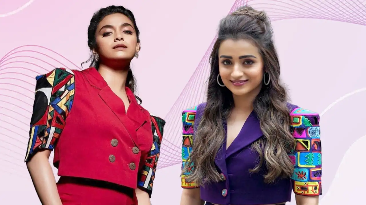 Fashion Face-off: Trisha Krishnan or Keerthy Suresh; Who wore patchwork blazer and trouser set better? Instagram