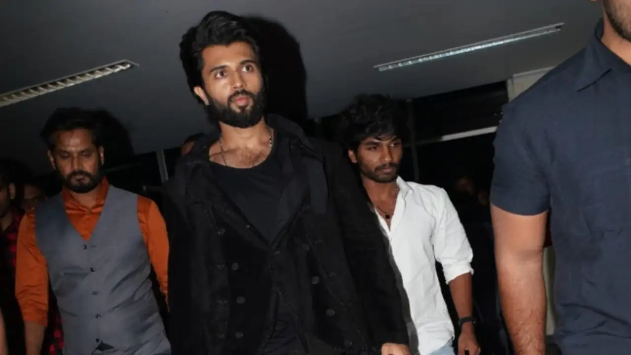 PHOTOS: Vijay Deverakonda sports another dramatic look in all-black; Papped at Gachibowli Stadium Kamlesh Nand