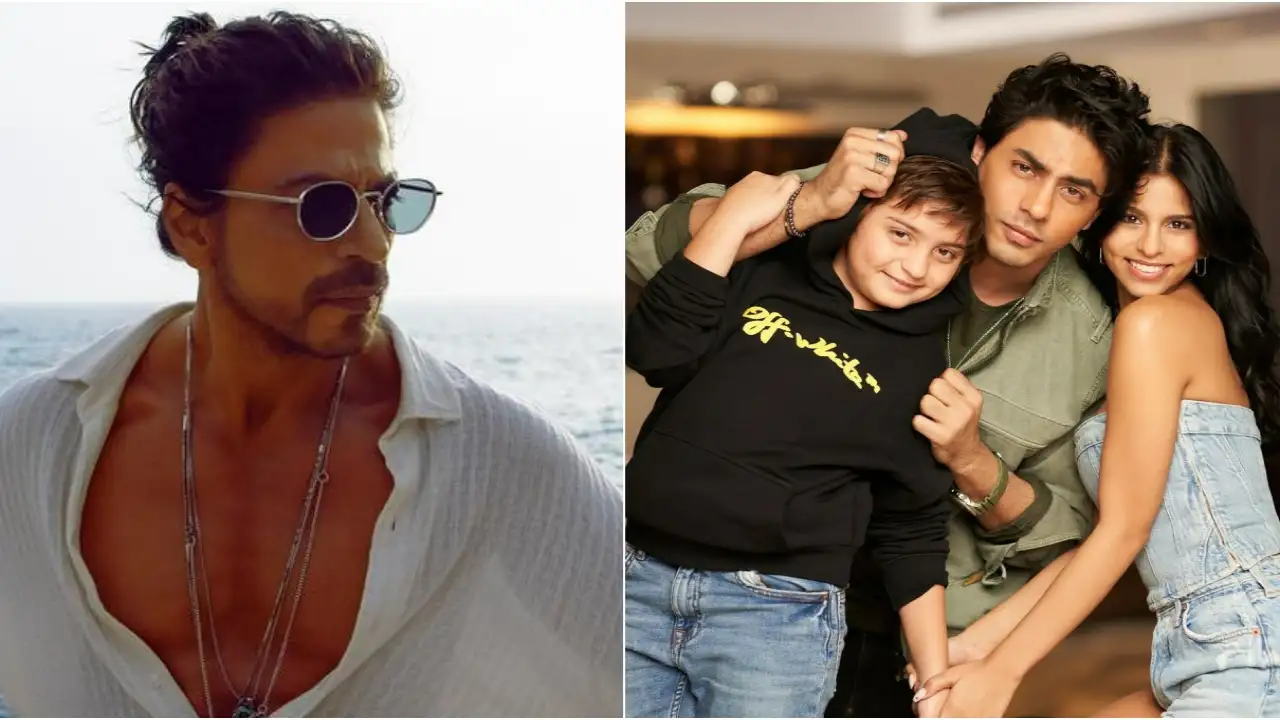 Picture courtesy: Instagram Shah Rukh Khan's look from Pathaan / Suhana, Aryan and AbRam pose for a picture