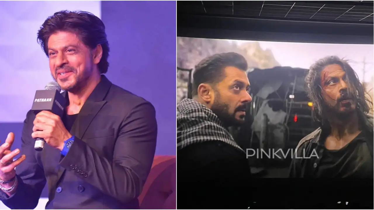 Picture courtesy: Pinkvilla Shah Rukh Khan attends Pathaan's press meet