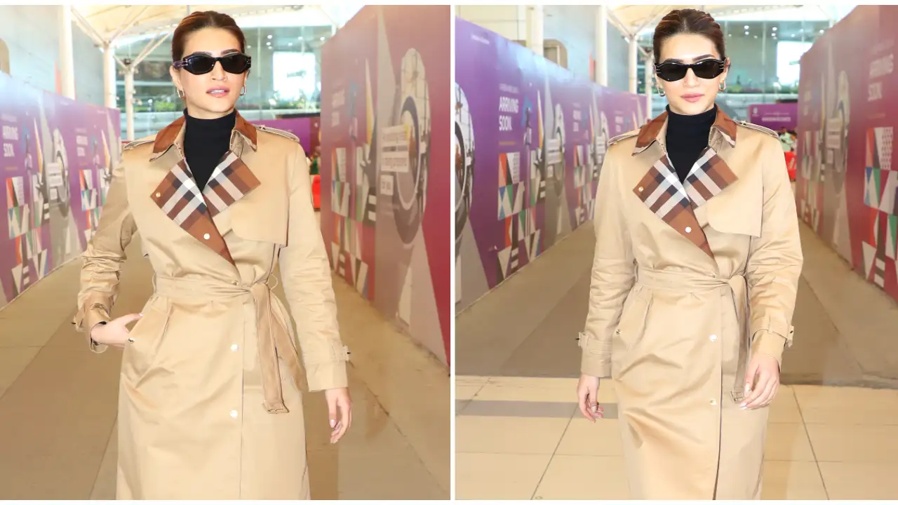Kriti Sanon's Burberry trench coat is a chic checkmate to count on in winter; Check out its cost 