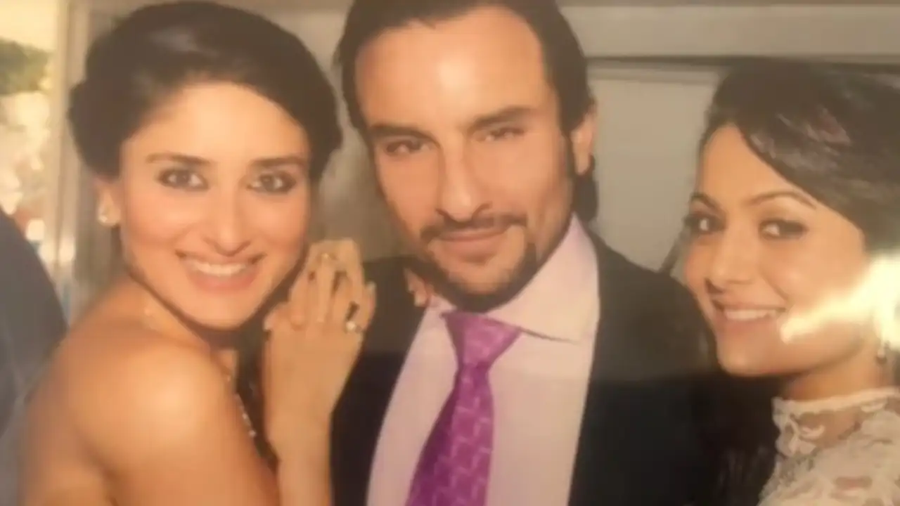 Kareena Kapoor Khan and Amrita Arora pose with Saif Ali Khan in this UNSEEN picture Kareena Kapoor Khan and Amrita Arora pose with Saif Ali Khan in this UNSEEN picture