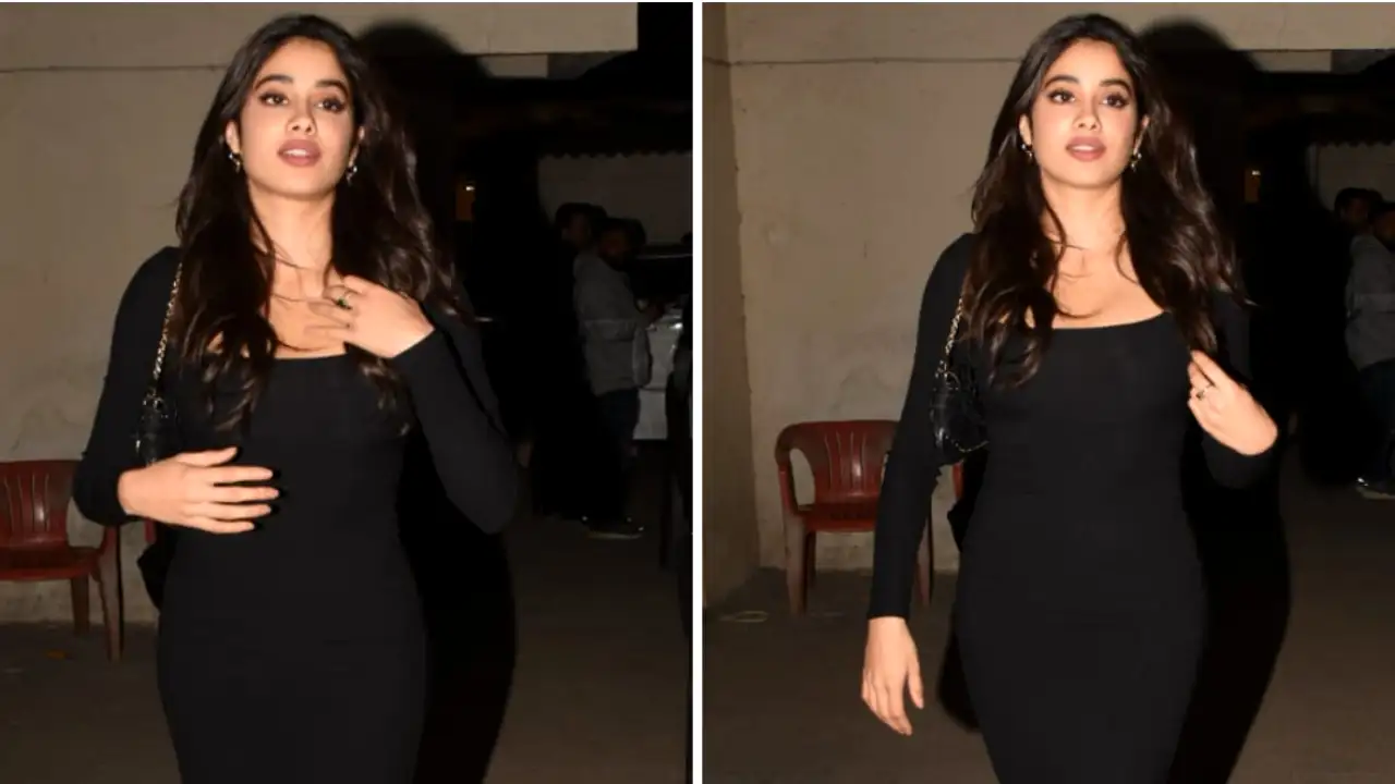 Janhvi Kapoor's Gucci shoulder bag and back-to-black look have our attention