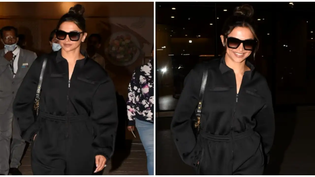 Deepika Padukone upgraded her all-black outfit with a monogrammed