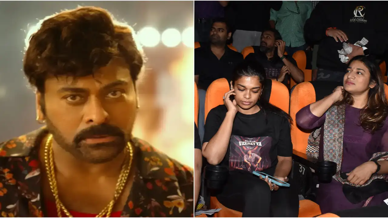 Chiranjeevi's Waltair Veerayya: Devi Sri Prasad, Bobby, Sreeja Konidela, Sushmitha clicked at theater for FDFS Chiranjeevi's Waltair Veerayya: Devi Sri Prasad, Bobby, Sreeja Konidela, Sushmitha clicked at theater for FDFS