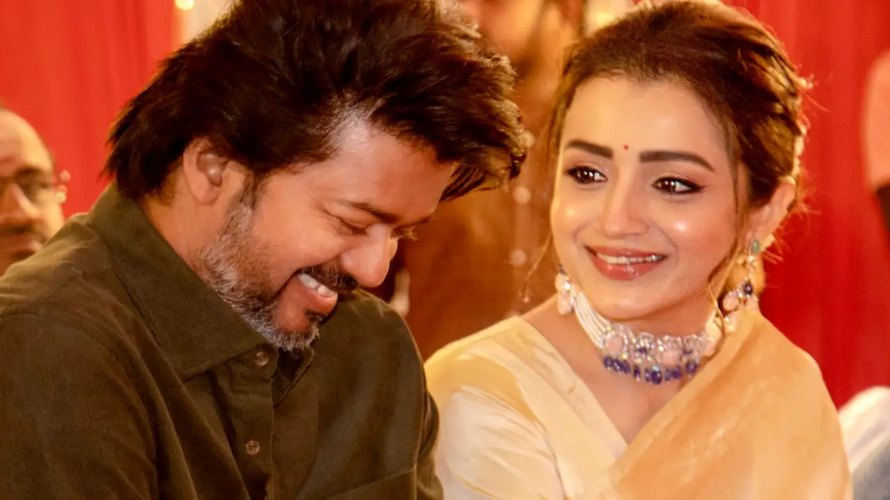 Thalapathy Vijay and Trisha Krishnan at the Thalapathy 67 Pooja ceremony (Credits: Instagram) Thalapathy Vijay, Trisha Krishnan, Thalapathy 67
