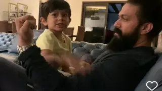 WATCH: Yash or his baby boy Yatharv- Who do you think has better biceps?