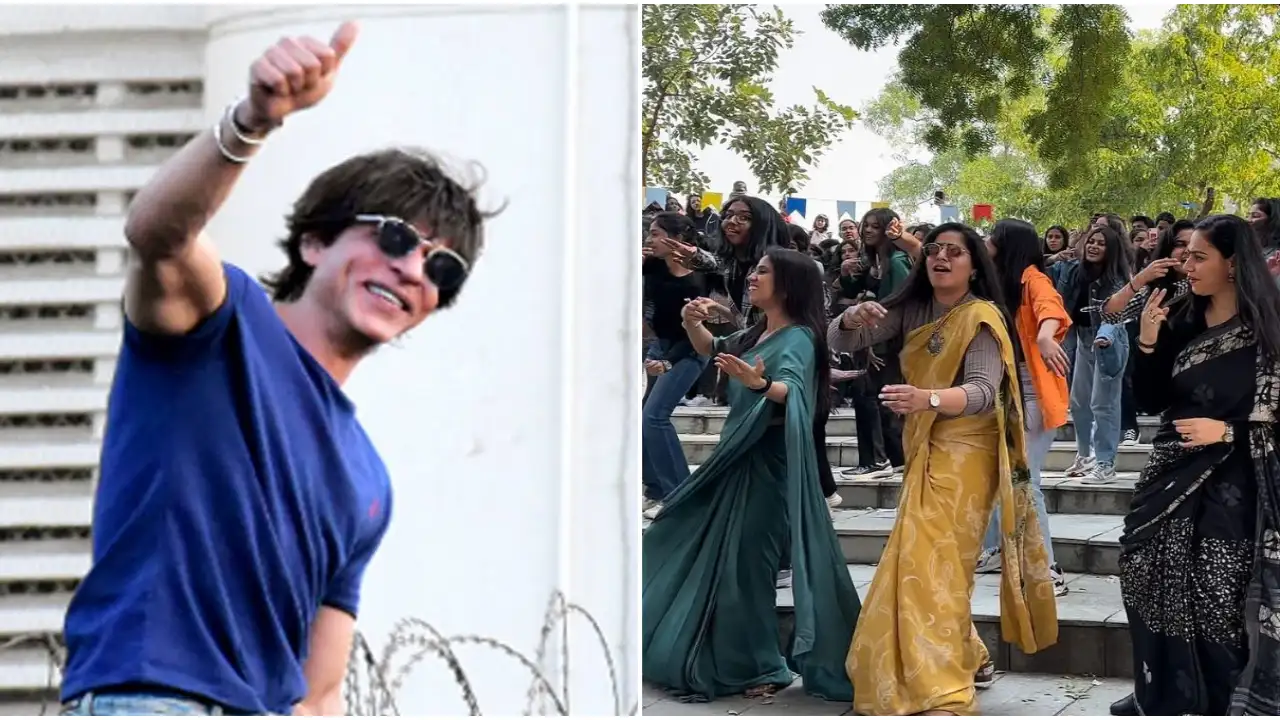 Shah Rukh Khan reacts to VIRAL video of DU professors dancing in sarees to Jhoome Jo Pathaan with students Shah Rukh Khan reacts to VIRAL video of DU professors dancing in sarees to Jhoome Jo Pathaan with students