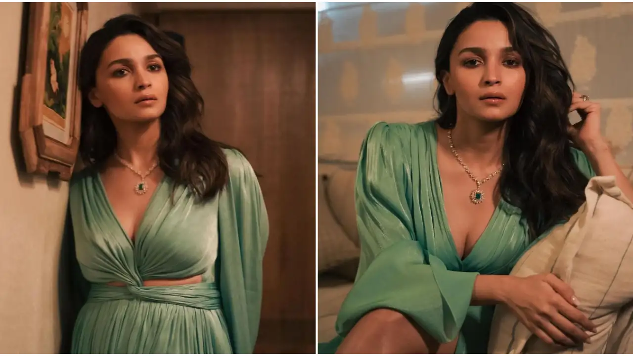 Alia Bhatt raises the glam quotient in sultry green Costarellos cut-out gown; Here’s how much it costs 