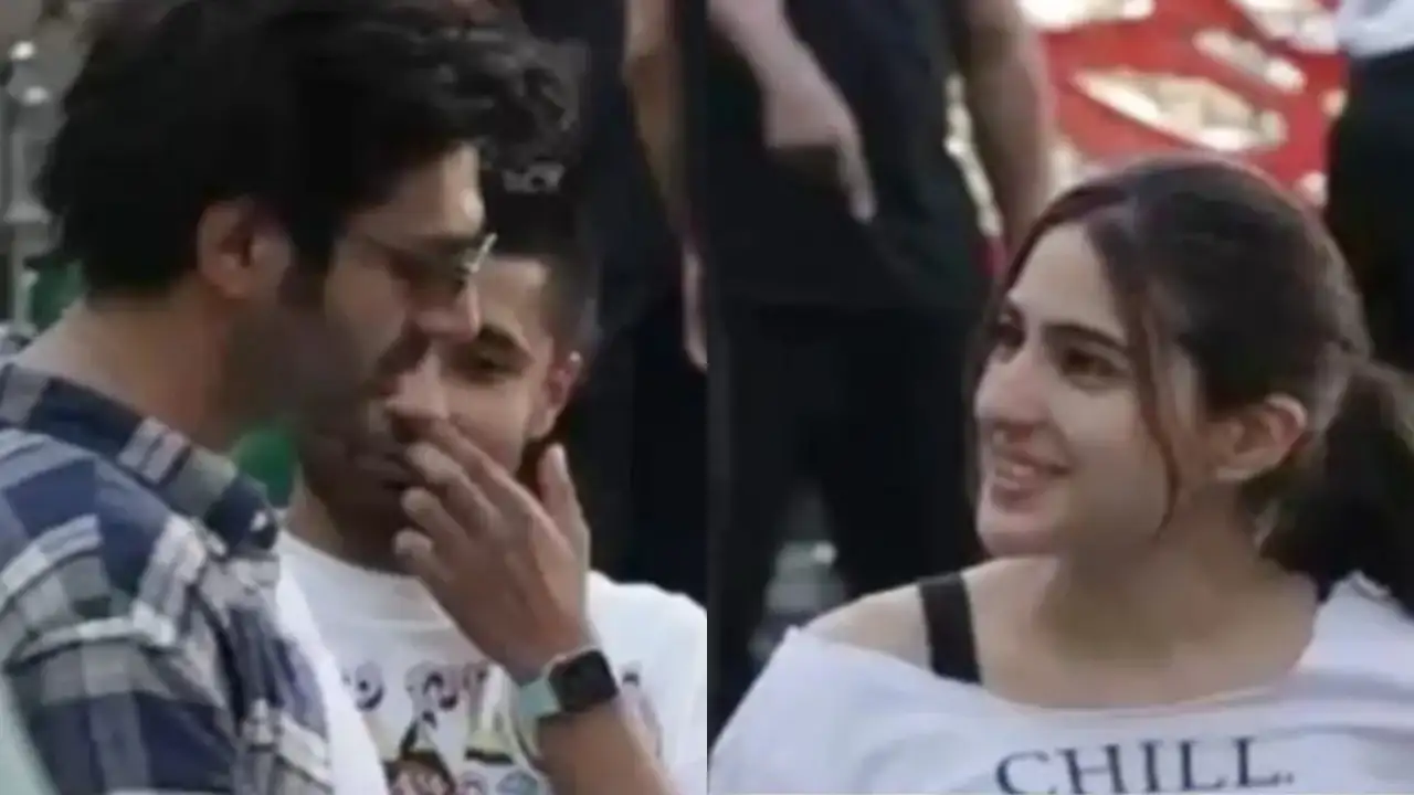 Kartik Aaryan and Sara Ali Khan spotted chatting together in VIRAL PICS; Fans react