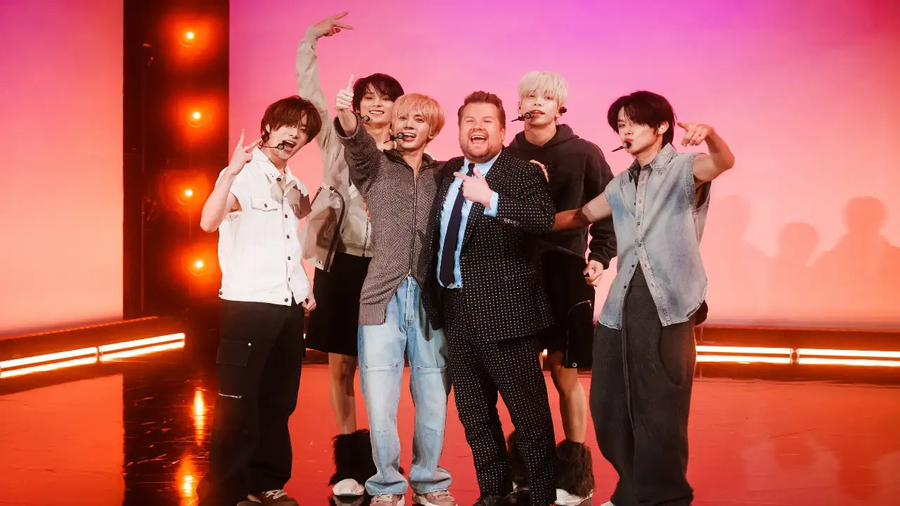 TXT on The Late Late Show with James Corden; Picture courtesy:  The Late Late Show with James Corden's Twitter